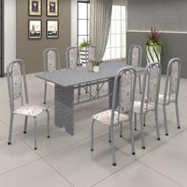 Conjunto de Mesa 180x75cm Tampo Granito com 8 Cadeiras Lavínea Conjunto de Mesa 180x75cm Tampo Granito com 8 Cadeiras Lavínea