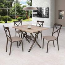 Conjunto de Mesa 4 Cadeiras Karina