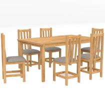 Conjunto de Mesa 6 Cadeiras Tampo Madeira Itália Rústica Meneghetti Conjunto de Mesa 6 Cadeiras Tampo Madeira Itália Rústica Meneghetti