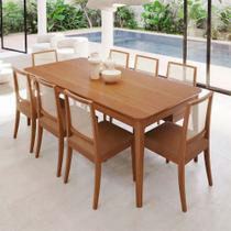Conjunto de Mesa 8 Cadeiras Tampo MDF com Assento Estofado Baoba Cimol Conjunto de Mesa 8 Cadeiras Tampo MDF com Assento Estofado Baoba Cimol