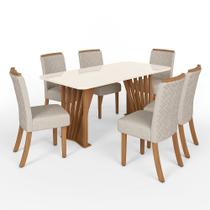 Conjunto de Mesa Adriana com 6 Cadeiras Malu Henn Conjunto de Mesa Adriana com 6 Cadeiras Malu Henn