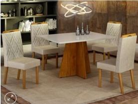 Conjunto de mesa ALICE com 4 cadeiras Olga 120X90