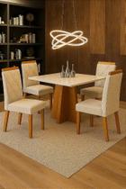 Conjunto de mesa ALICE com 4 cadeiras Olga 90X90