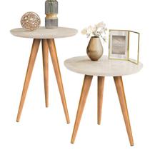 Conjunto de Mesa Apoio e Mesa Lateral Duplo Classic