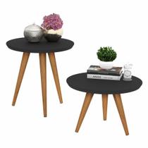 Conjunto De Mesa Apoio Lateral Classic, Preto - Pek Móveis Conjunto De Mesa Apoio Lateral Classic, Preto - Pek Móveis