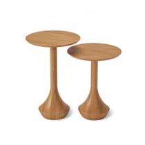 Conjunto de Mesa Auxiliar Betim Champagne - 76885 Conjunto de Mesa Auxiliar Betim Champagne - 76885
