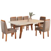 Conjunto de Mesa Bom Pastor Firenze com 6 Cadeiras Alana Luxo