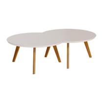 Conjunto de Mesa Centro Classic Luna - Off White