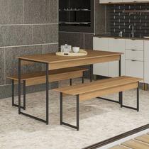 Conjunto de Mesa com 2 Bancos LI013 Linha Crome Industrial - Kappesberg