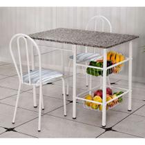 Conjunto de Mesa com 2 Cadeiras Alice Linho
