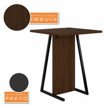 Conjunto De Mesa Com 2 Cadeiras Arkansas Imbuia/cinza - M. Arapongas