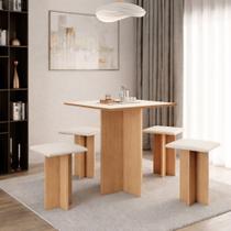 Conjunto de Mesa com 4 Banquetas Sandy Sonetto