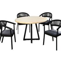 Conjunto de Mesa com 4 Cadeiras Itália