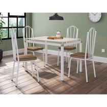 Conjunto De Mesa Com 4 Cadeiras Malva Tampo De Vidro 107cm Branco Assento Rattan Artefamol Conjunto De Mesa Com 4 Cadeiras Malva Tampo De Vidro 107cm Branco Assento Rattan Artefamol