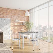 Conjunto de Mesa com 4 Cadeiras Mayara Branco