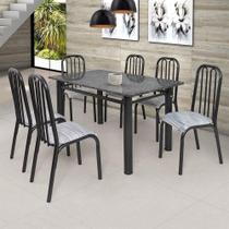 Conjunto De Mesa Com 6 Cadeiras Ciplafe Granito Craquelado Conjunto De Mesa Com 6 Cadeiras Ciplafe Granito Craquelado