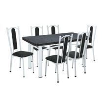 Conjunto de Mesa com 6 Cadeiras Marina Branco - Criativa Móveis