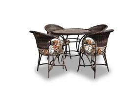 Conjunto de Mesa Com Cadeiras Em Fibra Sintética Área de Laser Varanda Fibras