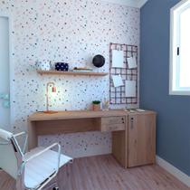 Conjunto de Mesa com Gaveteiro de Escritório Corp Carvalho Mel Conjunto de Mesa com Gaveteiro de Escritório Corp Carvalho Mel