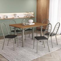 Conjunto de Mesa Completo com 6 Cadeiras Estofadas CMC1016 Nickel Kappesberg Crome Conjunto de Mesa Completo com 6 Cadeiras Estofadas CMC1016 Nickel Kappesberg Crome