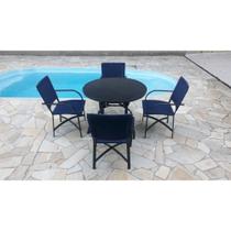 Conjunto de Mesa Corda Náutica Kingston - 4 Cadeiras + 1 Mesa