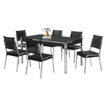 Conjunto de Mesa CR RT 6 Cadeiras 5CJ7152CR3 Aço Nobre