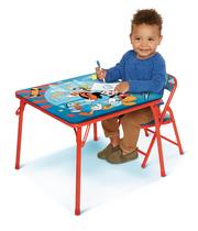 Conjunto de mesa de atividades Mickey Mouse Jr. com 1 cadeira para 2 a 5 anos Conjunto de mesa de atividades Mickey Mouse Jr. com 1 cadeira para 2 a 5 anos