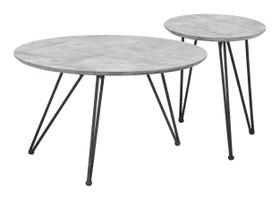 Conjunto de mesa de café Zuo Kerris Cinza Preto 43x80 cm