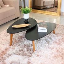 Conjunto de Mesa de Centro Orgânica Black Paris