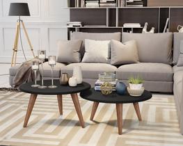 Conjunto de Mesa de Centro Retrô Casa Móveis.