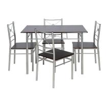 Conjunto de Mesa de Jantar Brasilia Wengue - Casa Bonita