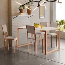Conjunto de Mesa de Jantar com 4 Cadeiras KLM Móveis Conjunto de Mesa de Jantar com 4 Cadeiras KLM Móveis