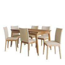 Conjunto de Mesa de Jantar Rubi 180x90cm com 6 Cadeiras Rubi