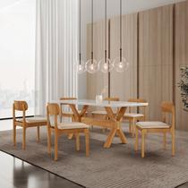 Conjunto de Mesa de Jantar Tampo 180cm Laqueado Canto Moeda 6 Cadeiras Bellini Conjunto de Mesa de Jantar Tampo 180cm Laqueado Canto Moeda 6 Cadeiras Bellini