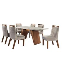 Conjunto de mesa de seis cadeiras