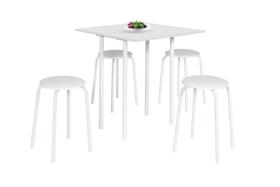 Conjunto de Mesa Dobrável com 4 Banquetas Expert Branco Conjunto de Mesa Dobrável com 4 Banquetas Expert Branco