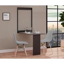 Conjunto De Mesa Dobrável Retrátil 100cm Preta Com 2 Cadeiras Eiffel - Cinza Conjunto De Mesa Dobrável Retrátil 100cm Preta Com 2 Cadeiras Eiffel - Cinza