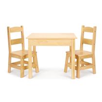 Conjunto de mesa e 2 cadeiras Melissa & Doug Solid Wood