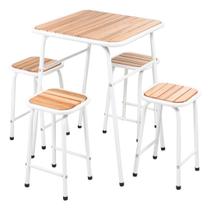 Conjunto De Mesa E 4 Bancos Branco Para Área Externa Jardim Conjunto De Mesa E 4 Bancos Branco Para Área Externa Jardim