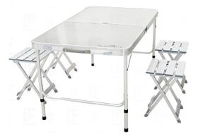 Conjunto de mesa e banquetas tipo maleta dobrável royal nautika ntk Conjunto de mesa e banquetas tipo maleta dobrável royal nautika ntk