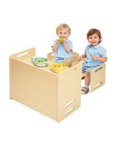 Conjunto de mesa e cadeira de desmame VEVOR Montessori Wooden Natural