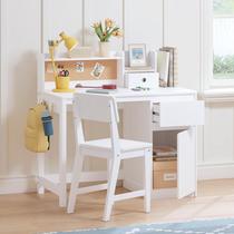 Conjunto de Mesa e Cadeira Infantil UTEX Branco MDF com Armazenamento 90x48x89 cm