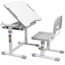 Conjunto de mesa e cadeira para crianças VIVO, ajustável em altura, cinza