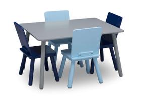 Conjunto de mesa e cadeiras Delta Children Kids (4 cadeiras) cinza/azul