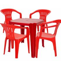 Conjunto de Mesa e Cadeiras Tramontina PlAstico