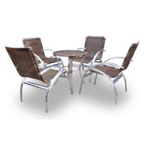 Conjunto de Mesa Estocolmo - 4 Cadeiras + 1 Mesa