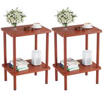 Conjunto de mesa final Apicizon 40x30x52cm 2 camadas de madeira marrom
