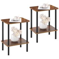 Conjunto de mesa final Apicizon 40x30x52cm 2 camadas marrom