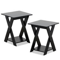 Conjunto de mesa final Furinno Modern Simplistic, pacote com 2 unidades de café expresso