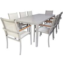 Conjunto de Mesa Gourmet Lins 2x1m com 8 Poltronas Zurick - Nossa Kasa